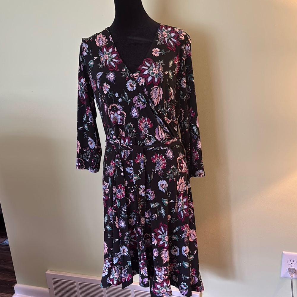 Leota Black Smocked Bishop Sleeve Sundress